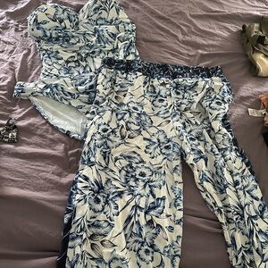 Tommy Bahama Blue and White Swirl Bikini